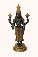 Lord Venkateswara (Tirupati Balaji) Brass Idol – Handcrafted Standing Perumal Statue