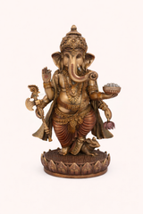 Handcrafted Brass Ganesha Statue – 8 Inch Traditional Idol