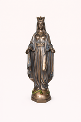 Handcrafted Bronze Finish Virgin Mary Statue – 11 Inch