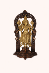 Lord Venkateswara (Tirupati Balaji) Brass Idol with Prabhavali – 15.5 Inch